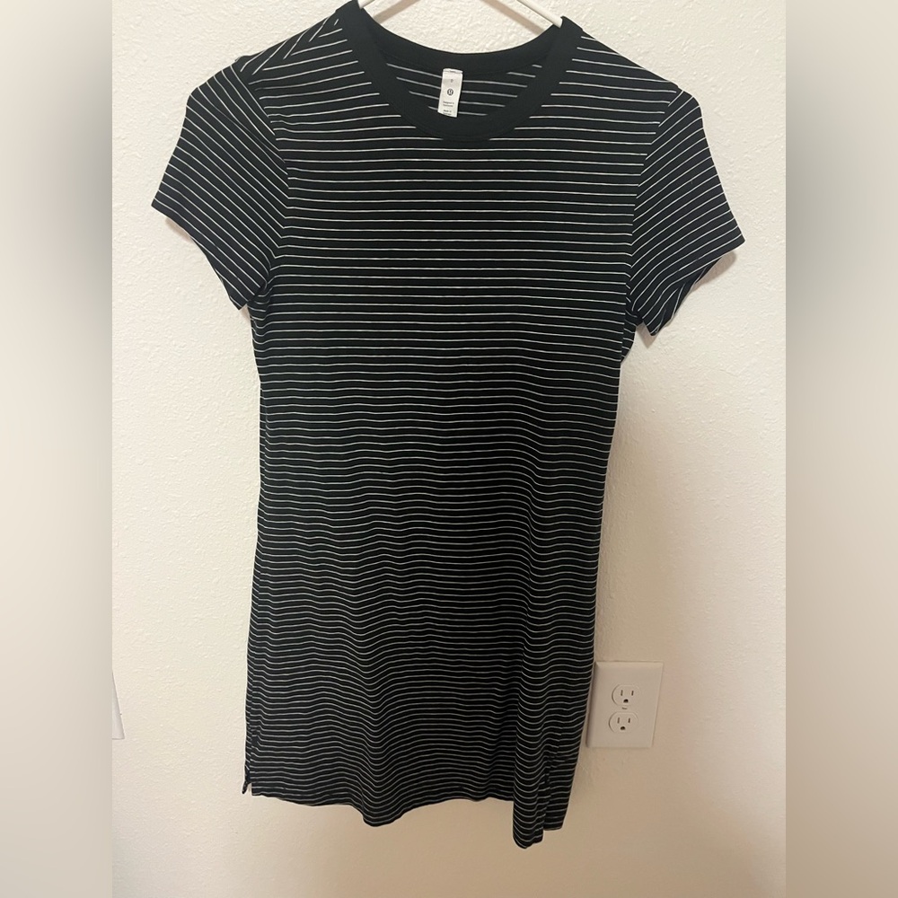 Lululemon Black and White Striped dress